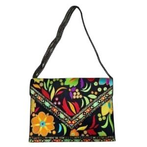 Mary Frances Accessories floral embroidered clutch